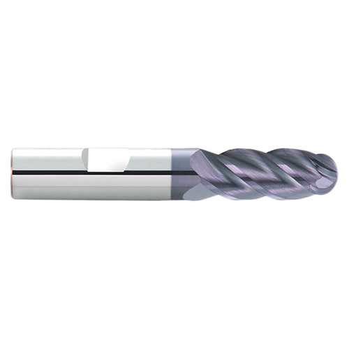 Garr Tool 28820 | 16.00mm Diameter x 16.000" Shank x 32.00mm LOC x 88.00mm OAL x 41 Degree Helix Angle 4 Flute Ball End Mill