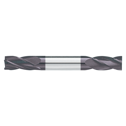 Garr Tool 30667 | 12.00mm Diameter x 12.000" Shank x 25.00mm LOC x 100.00mm OAL x 30 Degree Helix Angle 4 Flute Double End Square End Mill