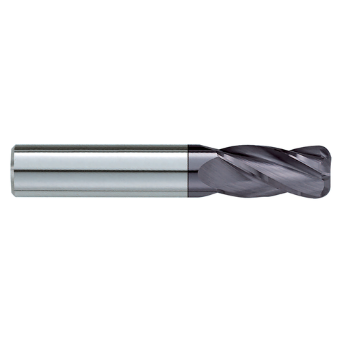 Garr Tool 30874 | 16.00mm Diameter x 16.000" Shank x 19.00mm LOC x 75.00mm OAL x 0.500" Radius x 30 Degree Helix Angle 4 Flute Corner Radius End Mill