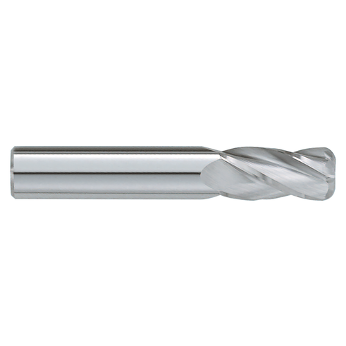 Garr Tool 30883 | 16.00mm Diameter x 16.000" Shank x 19.00mm LOC x 75.00mm OAL x 4.000" Radius x 30 Degree Helix Angle 4 Flute Corner Radius End Mill