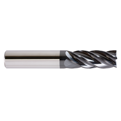 Garr Tool 31491 | 12.00mm Diameter x 12.000" Shank x 26.00mm LOC x 75.00mm OAL x 0.300" Radius x 35 Degree Helix Angle 5 Flute Corner Radius End Mill