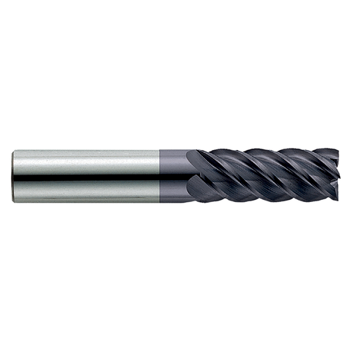 Garr Tool 40507 | 12.00mm Diameter x 12.000" Shank x 16.00mm LOC x 65.00mm OAL x 45 Degree Helix Angle 5 Flute ALTIN Coated Square End Mill