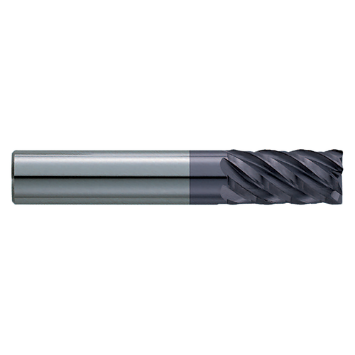 Garr Tool 51557 | 12.00mm Diameter x 12.000" Shank x 26.00mm LOC x 75.00mm OAL x 40 Degree Helix Angle 6 Flute ALTIN Coated Square End Mill
