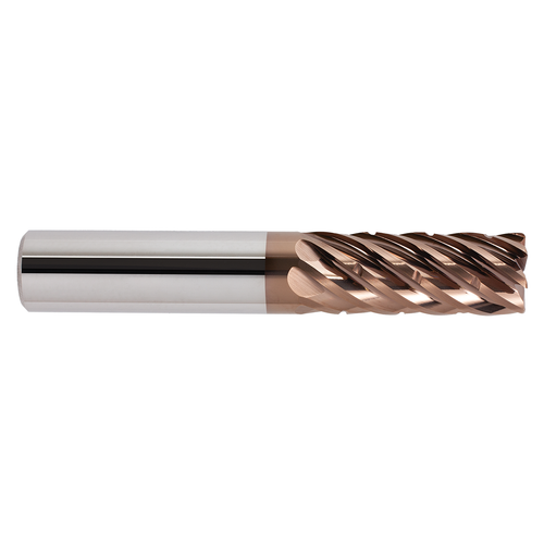 Garr Tool 64715 | 12.00mm Diameter x 12.000" Shank x 32.00mm LOC x 75.00mm OAL x 0.500" Radius x 37 Degree Helix Angle 7 Flute Corner Radius End Mill