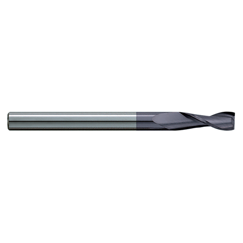 Garr Tool 92237 | 12.00mm Diameter x 12.000" Shank x 25.00mm LOC x 100.00mm OAL x 30 Degree Helix Angle 2 Flute TIALN Coated Square End Mill