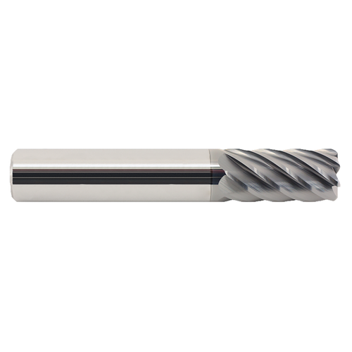 Garr Tool 98522 | 12.00mm Diameter x 12.000" Shank x 32.00mm LOC x 75.00mm OAL x 1.000" Radius x 38 Degree Helix Angle 7 Flute Corner Radius End Mill
