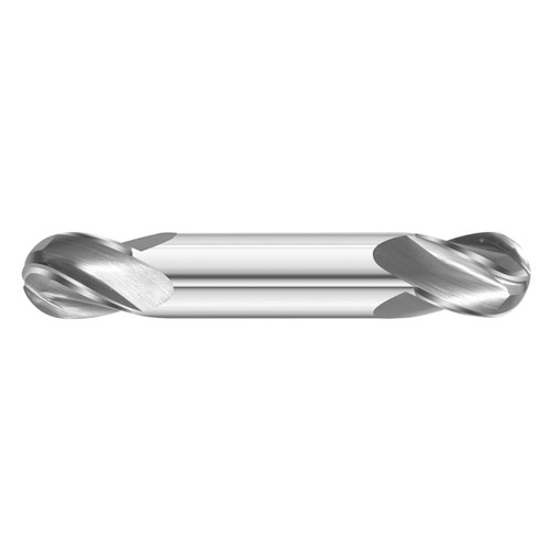 Fullerton Tool 32460 | 1/4" Diameter x 1/4" Shank x 1/2" LOC x 2-1/2" OAL 4 Flute Uncoated Solid Carbide Ball End Mill
