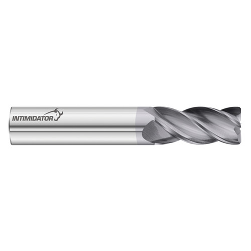 Fullerton Tool 34313 | Intimidator Series 1" Diameter, 1-1/2" Length of Cut, 1" Shank, 0.020" Chamfer, 4" Overall Solid Carbide FC18 Coated Corner Chamfer End Mill