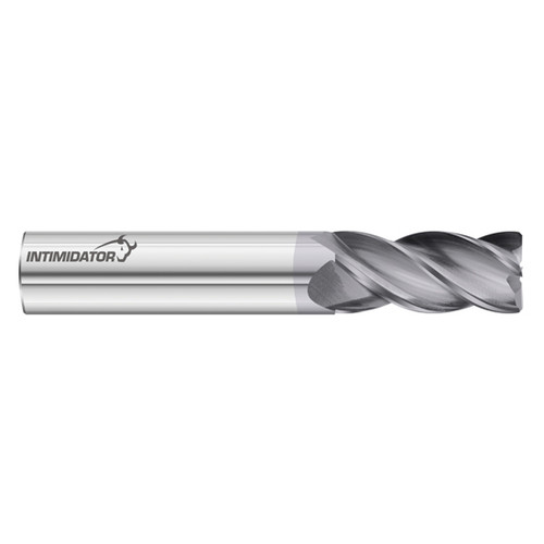 Fullerton Tool 34306 | Intimidator Series 1/2" Diameter, 1" Length of Cut, 1/2" Shank, 0.020" Chamfer, 3" Overall Solid Carbide FC18 Coated Corner Chamfer End Mill