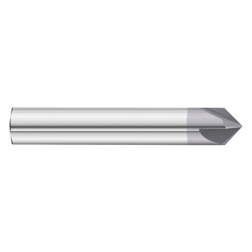 Fullerton Tool 36159 | 90-degree 1/8" x 1-1/2" Solid Carbide TiAlN Chamfer Mill