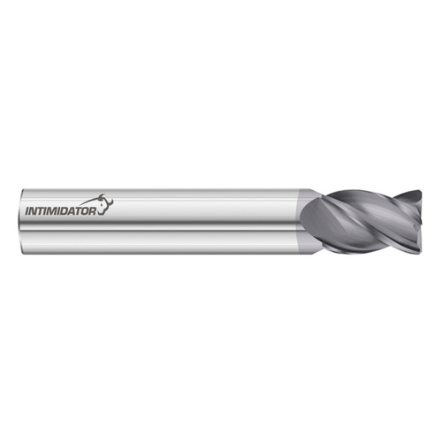Fullerton Tool 34356 | Intimidator Series 3/4" Diameter, 7/8" Length of Cut, 3/4" Shank, 0.020" Chamfer, 4" Overall Solid Carbide FC18 Coated Corner Chamfer End Mill