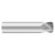 Fullerton Tool 31922 | 1/4" Diameter x 1/4" Shank x 1/2" LOC x 2" OAL 4 Flute Uncoated Solid Carbide Radius End Mill