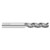 Fullerton Tool 27899 | 1" Diameter x 1" Shank x 2-1/2" LOC x 5" OAL 3 Flute Uncoated Solid Carbide Radius End Mill