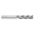 Fullerton Tool 27265 | 1/4" Diameter x 1/4" Shank x 2" LOC x 4" OAL 3 Flute Uncoated Solid Carbide Radius End Mill