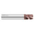 Fullerton Tool 37577 | 3/8" Diameter x 3/8" Shank x 1/2" LOC x 2-1/2" OAL 5 Flute FC20 Solid Carbide Radius End Mill