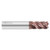 Fullerton Tool 37823 | 3/8" Diameter x 3/8" Shank x 1/2" LOC x 6" OAL 5 Flute FC20 Solid Carbide Radius End Mill