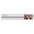 Fullerton Tool 37656 | 5/8" Diameter x 5/8" Shank x 3/4" LOC x 3-1/2" OAL 5 Flute FC20 Solid Carbide Radius End Mill