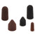 Superior Abrasives 53390 | SHUR-KUT 5/8" x 1-1/4" 150 Grit Shape L Aluminum Oxide Abrasive Cap