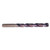 Precision Twist Drill 022136 | #36 Diameter 2-1/2" OAL 135 Degree High Speed Steel Purple/Bronze Jobber Length Drill Bit