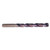 Precision Twist Drill 022121 | #21 Diameter 3-1/4" OAL 135 Degree High Speed Steel Purple/Bronze Jobber Length Drill Bit