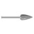 Fullerton Tool 46153 | 1/2" Diameter 1/4" Shank Fast Mill Cut Burr