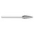 Fullerton Tool 70115 | 1/4" Diameter 1/8" Shank Single Cut Burr