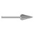 Fullerton Tool 47257 | 1/4" Diameter 1/4" Shank Single Cut Burr