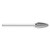 Fullerton Tool 70315 | 6.40mm Diameter 3mm Shank Single Cut Burr