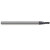 Harvey Tool 976822-C3 | 1.000mm Diameter x 4.000mm Shank x 3.000mm LOC x 50.000mm OAL 0.100mm Radius 3FL AlTiN Coated Carbide Corner Radius & Corner Chamfer End Mill for Medium Alloy Steels