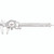 Starrett 3202-6 | 6" Range 0.0010" Graduation Stainless Steel White Face Dial Caliper