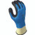 Showa 377L-08 | Large Fully Coated Knit Wrist Cuff Blue/Black Nylon General Purpose Work Gloves