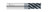 Fullerton Tool 29119 | 1/2" Diameter x 1/2" Shank x 1-1/4" LOC x 4" OAL 6 Flute FC13 Solid Carbide Corner Radius End Mill