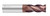 Fullerton Tool 35167 | 5/16" Diameter x 5/16" Shank x 3/4" LOC x 2-1/2" OAL 4 Flute FC20 Solid Carbide Corner Radius End Mill