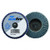 Norton 77696090165 | 2" Diameter 36 Grit Extra Coarse Grade Zirconia Alumina Coated Type 27 Quick Change Type R Flap Disc