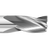 Detail photograph of the flutes on a Colton Cutting Tools 61161 | Carbide End Mill 3 Flute Square End Long 3/8" Diameter x 2" LOC x 4" OAL end mill.