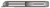 Photograph of a Micro 100 QRRC6-125-1000-495X | 0.4950" Min Bore DIA x 1.000" (1) Max Bore Depth x 0.1250" (1/8) Tooth Width x 0.1500" Projection x 0.5000" (1/2) Shank DIA x 2.50" (2-1/2) Overall Length x 0.0060" Radius  - Carbide Retaining Ring Grooving  Right Hand, AlTiN Coated
