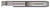 Photograph of a Micro 100 QRR-020-250-140X | 0.1400" (9/64) Min Bore DIA x 0.250" (1/4) Max Bore Depth x 0.0200" Tooth Width x 0.0300" Projection x 0.1875" (3/16) Shank DIA x 1.50" (1-1/2) Overall Length  - Carbide Quick Change - Retaining Ring Grooving Right Hand, AlTiN Coated