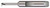 Photograph of a Micro 100 QMRR-020-100-070X | 0.0700" Min Bore DIA x 0.100" Max Bore Depth x 0.0200" Tooth Width x 0.0200" Projection x 0.1875" (3/16) Shank DIA x 1.50" (1-1/2) Overall Length  - Carbide Quick Change - Miniature Retaining Ring Grooving Right Hand, AlTiN Coated
