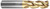 Photograph of a Helical Solutions 83530 |H40ALV-S-30375-R.125 0.3750" (3/8) Cutter DIA x 0.3750" (3/8) Shank DIA x 0.1250" (1/8) Radius x 0.5000" (1/2) Length of Cut x 2.0000" (2) Overall Length Carbide 40° Helix Corner Radius End Mill for Aluminum, 3 Flutes, ZPLUS Coated - (H40ALV-S-30375-R.125)