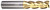 Photograph of a Helical Solutions 83575 |H45AL-M-30125-R.010 0.1250" (1/8) Cutter DIA x 0.1250" (1/8) Shank DIA x 0.0100" Radius x 0.6250" (5/8) Length of Cut x 2.5000" (2-1/2) Overall Length Carbide 45° Helix Corner Radius End Mill for Aluminum, 3 Flutes, Uncoated - (H45AL-M-30125-R.010)