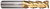 Photograph of a Helical Solutions 82725 |H45AL-C-R-30375-R.060 0.3750" (3/8) Cutter DIA x 0.3750" (3/8) Shank DIA x 0.0600" Radius x 1.0000" (1) Length of Cut x 3.0000" (3) Overall Length Carbide 45° Helix Corner Radius End Mill for Aluminum, 3 Flutes, Uncoated - (H45AL-C-R-30375-R.060)