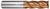 Photograph of a Helical Solutions 84054 |HSM-023-40187 0.1875" (3/16) Cutter DIA x 0.2500" (1/4) Shank DIA x 0.4370" (7/16) Length of Cut x 2.5000" (2-1/2) Overall Length Carbide Square End Mill for Stainless and High Temp, 4 Flutes, TPLUS Coated - (HSM-023-40187)