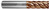 Photograph of a Helical Solutions 83317 |HEV-LX-60750 0.7500" (3/4) Cutter DIA x 0.7500" (3/4) Shank DIA x 3.2500" (3-1/4) Length of Cut x 6.0000" (6) Overall Length Carbide Square End Mill for Stainless and High Temp, 6 Flutes, TPLUS Coated - (HEV-LX-60750)