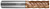 Photograph of a Helical Solutions 83492 |HXVR-S-40750-R.060 0.7500" (3/4) Cutter DIA x 0.7500" (3/4) Shank DIA x 0.0600" Radius x 1.0000" (1) Length of Cut x 3.0000" (3) Overall Length Carbide Corner Radius End Mill for Stainless and High Temp, 4 Flutes, TPLUS Coated - (HXVR-S-40750-R.060)