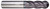 Photograph of a Helical Solutions 83947 |HSV-R-40281-BN 0.2812" (9/32) Cutter DIA x 0.3125" (5/16) Shank DIA x 0.0000" Radius x 0.6250" (5/8) Length of Cut x 2.5000" (2-1/2) Overall Length Carbide Ball End Mill for Steel, 4 Flutes, APLUS Coated - (HSV-R-40281-BN)