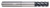 Photograph of a Helical Solutions 82889 |HEV-C-RN-S-50250-R.020 0.2500" (1/4) Cutter DIA x 0.2500" (1/4) Shank DIA x 0.0200" Radius x 0.3750" (3/8) Length of Cut x 4.0000" (4) Overall Length x 0.7500" (3/4) Reach Carbide Corner Radius End Mill for Steel, 5 Flutes, APLUS Coated - (HEV-C-RN-S-50250-R.020)