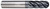 Photograph of a Helical Solutions 83362 |HEV-LX-60375-BN 0.3750" (3/8) Cutter DIA x 0.3750" (3/8) Shank DIA x 2.0000" (2) Length of Cut x 4.0000" (4) Overall Length Carbide Ball End Mill for Steel, 6 Flutes, APLUS Coated - (HEV-LX-60375-BN)