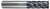 Photograph of a Helical Solutions 83322 |HEV-LX-60750-R.060 0.7500" (3/4) Cutter DIA x 0.7500" (3/4) Shank DIA x 0.0600" Radius x 3.2500" (3-1/4) Length of Cut x 6.0000" (6) Overall Length Carbide Corner Radius End Mill for Steel, 6 Flutes, APLUS Coated - (HEV-LX-60750-R.060)