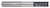 Photograph of a Helical Solutions 83047 |HEV-RNR-R-70375 0.3750" (3/8) Cutter DIA x 0.3750" (3/8) Shank DIA x 1.0000" (1) Length of Cut x 4.0000" (4) Overall Length x 2.1250" (2-1/8) Reach Carbide Square End Mill for Steel, 7 Flutes, APLUS Coated - (HEV-RNR-R-70375)