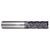 Photograph of a Helical Solutions 82862 |HXVR-SR-50375-R.040 0.3750" (3/8) Cutter DIA x 0.3750" (3/8) Shank DIA x 0.0400" Radius x 0.7500" (3/4) Length of Cut x 2.5000" (2-1/2) Overall Length Carbide Corner Radius End Mill for Steel, 5 Flutes, APLUS Coated - (HXVR-SR-50375-R.040)